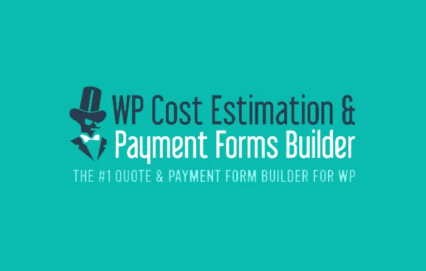 WP Cost Estimation plugin banner showing a cost estimate and payment form builder