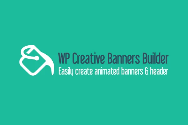 WP Creative Banners Builder plugin banner with animated layered header design
