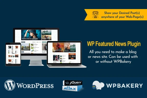 WP Featured News custom posts listing plugin banner