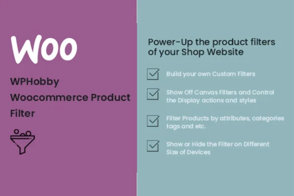 WPHobby WooCommerce Product Filter plugin banner