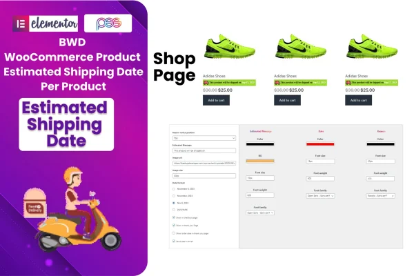 WProduct Estimated Shipping Date plugin banner for WooCommerce