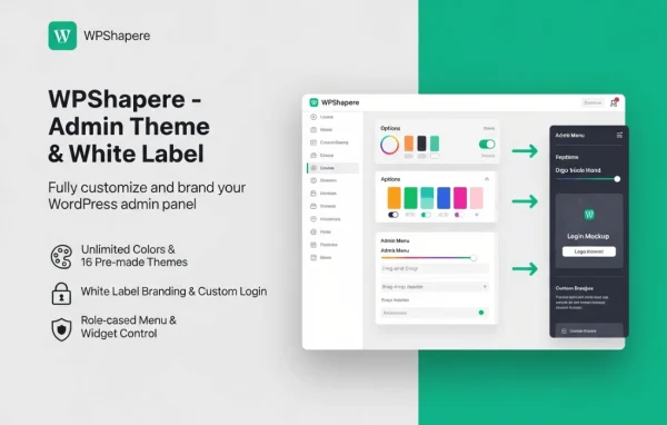 WPSHAPERE WordPress admin theme plugin banner