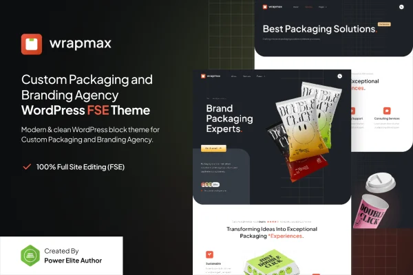 Wrapmax branding agency WordPress theme preview