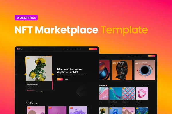 Xchain NFT marketplace Elementor template kit preview