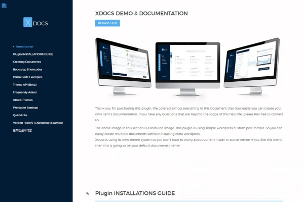 X Docs WordPress product documentation creator plugin banner