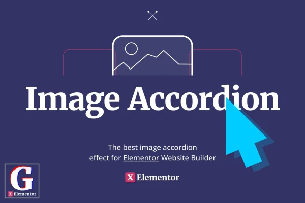 XElementor Image Accordion plugin banner showing an expanding image accordion layout