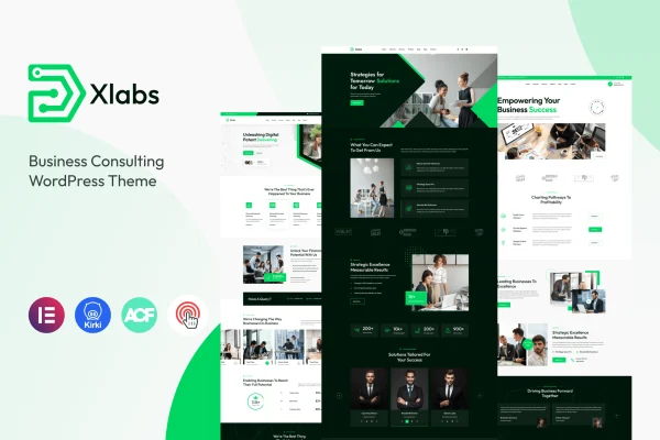 Xlab business consulting WordPress theme preview