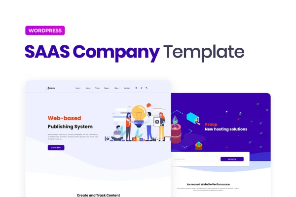 Xsapp SAAS company Elementor template kit cover image