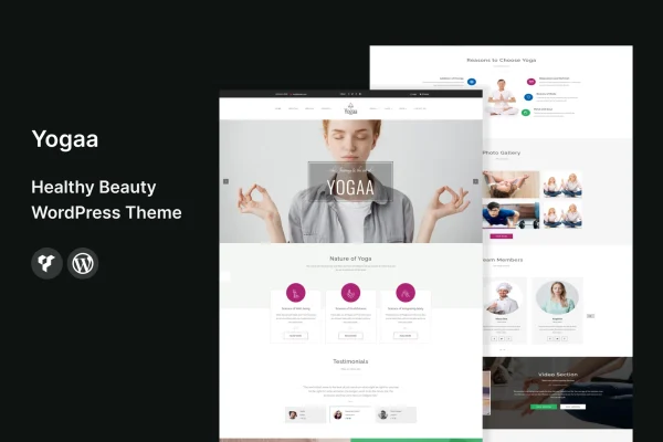 Yogaa health and beauty WordPress theme preview