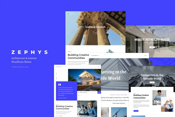 Zephys architecture and interior WordPress theme preview