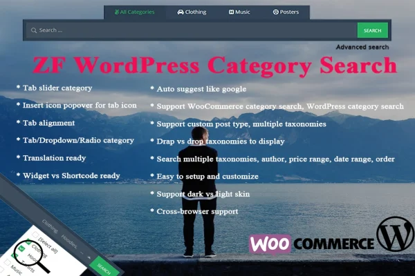ZF WordPress Category Search plugin banner