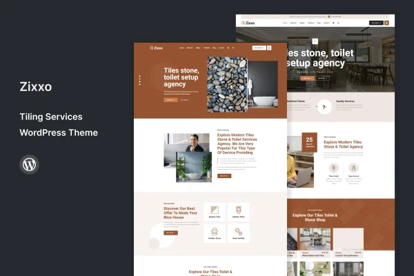 Zixxo tiling services WordPress theme preview