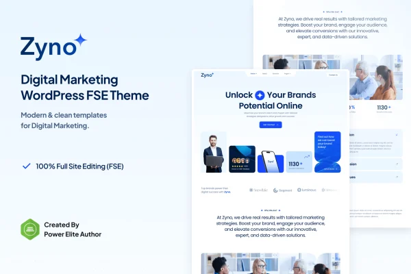 Zyno digital marketing agency WordPress theme preview